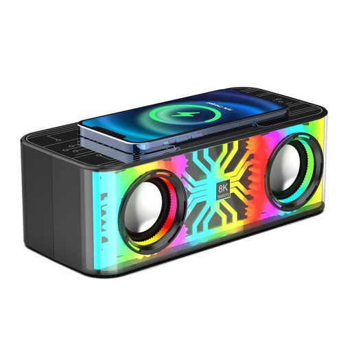 10W bluetooth 5.3 Speaker Portable Speaker Twin Turbo Metal Diaphragm Subwoofer RGB Light 1200mAh Wireless Power Bank Outdoors Wireless Speaker