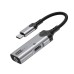 2-in-1/3-in-1 Type-C to 3.5mm Audio Adapter Connector Multifunctional for Live Streaming Karaoke Gaming