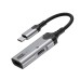 2-in-1/3-in-1 Type-C to 3.5mm Audio Adapter Connector Multifunctional for Live Streaming Karaoke Gaming