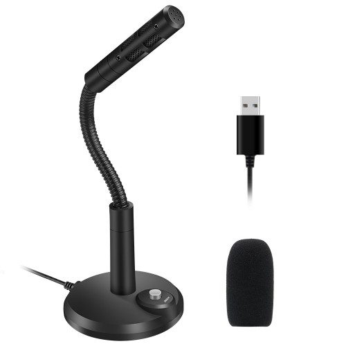 ELEGIANT EGM-01 USB Stand Microphone Mini Condenser Microphone with Switch for Mac Windows 7 8 10 and PC