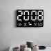 High-Definition Large-Screen Rectangle Wall Clock Temperature and Humidity Display Weather Clock Multi-Function Color Digital Alarm Clock