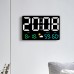 High-Definition Large-Screen Rectangle Wall Clock Temperature and Humidity Display Weather Clock Multi-Function Color Digital Alarm Clock