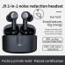 J91 Two in One Wireless Earphone bluetooth V5.3 HiFi Stereo ANC ENC Double Noise Cancelling 500mAh Battery Smart Touch Sports Headset