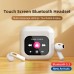 K1 TWS bluetooth Earphone LCD Touch Screen Earbuds 8G Memory ENC HD Calls Low Latency Portable Wireless Smart Earphone with Mic