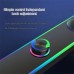 K2835 Computer Speaker Wired bluetooth Soundbar Dual 52mm Speaker 4D Stereo 360° Surround Sound RGB Light Knob-type Desktop Speaker USB Power Supply