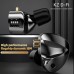 KZ D-Fi Wired Earphone HiFi Sound Bass 10mm Dual Magnetic Dynamic Drivers Four-speed Tuning 3.5mm Ergonomic In-ear Headphones with Mic