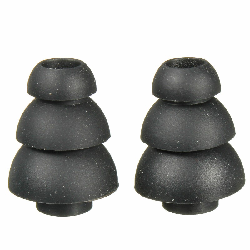 Large 2pcs Three Layer Silicone In-Ear Earphone Covers Cap Replacement Earbud Bud Tips Earbuds Eartips Earplug Ear Pads