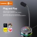 Lenovo Lecoo MC01 Wired Microphone Colorful Light Effect 360 ° Flexible Microphone for Tablet PC Computer