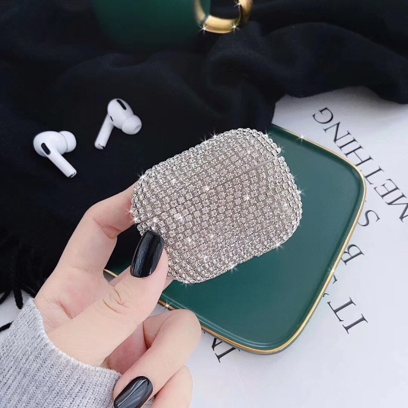 Luxury 3D Diamond Glitter Bling bluetooth Wireless Earphone Protective Case Cover for AirPods 1 2 for Airpods Pro 3