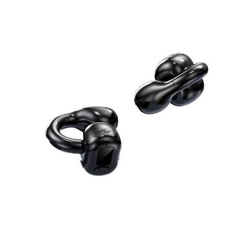 M10 TWS bluetooth 5.3 Earphone HiFi Stereo 360° Flexible IPX5 Waterproof Digital Display Clip-on Sports Headphone