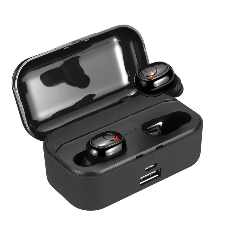 Mini bluetooth 5.0 Earbuds Light Display TWS Wireless Stereo Earphone Auto Pairing HiFi Waterproof With Power Bank