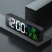 Music LED Digital Alarm Clock Temperature Date Display Desktop Mirror Clocks Home Table Decoration Voice Control 2400mAh Battery