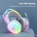 ONIKUMA X25 Gaming Headset USB 3.5mm Wired Headphone RGB Colorful Light 50mm Driver Unit 3D Stereo HD Flexible Microphone Wired Headphones