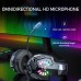 ONIKUMA X32 Gaming Headset Wired Headphone 50mm Drive Unit Stereo Surround Sound RGB Light HD Flexible Microphone Ergonomics USB 3.5mm On-head Wired Headphones