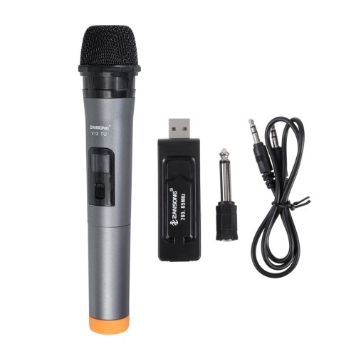 Professional UHF Wireless Microphone Handheld Mic System Karaoke With Receiver and Display Screen