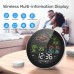 RSH-SWS001 Tuya Smart WiFi Weather Station Thermometer Hygrometer Meter Color LED Digital Display APP Remote Control Viewing Indoor Outdoor Hanging Alarm Clock