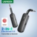 Ugreen 2-in-1 bluetooth Adapter Transmitter Receiver Long Battery Life 3.5mm Audio Wireless Adapter for Earphones TV Car Audio