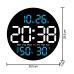 10inch LED Large Digital Wall Clock With Remote Control Auto Dimming 10 Level Brightness Digital Alarm Clock Temperature Humidity Date Week Display Countdown Timing Clock For Home Farmhouse Office