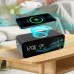 5 In 1 Wireless Charger Speaker Digital Alarm Clock bluetooth Audio Phone Stand Stopwatch Temperature Display