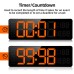 AGSIVO 13 Inch Digital Wall Clock Large LED Display with Remote Control / Automatic Brightness / Indoor Temperature / Date / Week / 12/24H For Home Office Classroom