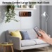 AGSIVO 13 Inch Digital Wall Clock Large LED Display with Remote Control / Automatic Brightness / Indoor Temperature / Date / Week / 12/24H For Home Office Classroom