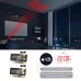 AGSIVO 7.4" LED Digital Projection Alarm Clock With FM Radio / Rotating Projector / Mirror Surface / Temperature Display / Humidity Display / Snooze / External USB Charger