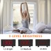 AGSIVO 8 Inch Projection Alarm Clock with 180° Rotatable Projector / FM Radio / Snooze / 3-Level Brightness Dimmer / Curved Clear LED Display / USB Charger For Bedroom Living Room