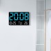 AGSIVO Large Digital Wall Clock Alarm Clock Large LED Display with Remote Control / Adjustable Brightness / Indoor Temperature / Date / Week / 12/24H For Home Office Classroom