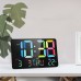 AGSIVO Large Rainbow LED Digital Alarm Clock Wall Clock with Remote Control / Calendar / Temperature / Snooze / Dimming Brightness for Bedroom Living Room Classroom Farmhouse