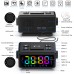 AGSIVO RGB Digital Alarm Clock FM Radio Dual Alarm Clock with Snooze / Dynamic RGB Display / 12/24H / Date / External USB Charging For Home & Office