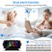 AGSIVO RGB Digital Alarm Clock FM Radio Dual Alarm Clock with Snooze / Dynamic RGB Display / 12/24H / Date / External USB Charging For Home & Office