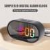 AGSIVO RGB LED Digital Alarm Clock with Snooze / Mirror Surface / Dual USB Charger Ports / Adjustable Brightness For Bedroom