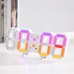 Digital 3D Wall Alarm Clock Wall-mounted Decorative Electronic Desk Clock With Adjustable Luminous Mode Digital Alarm Clocks Table Led