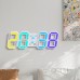 Digital 3D Wall Alarm Clock Wall-mounted Decorative Electronic Desk Clock With Adjustable Luminous Mode Digital Alarm Clocks Table Led