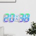 Digital 3D Wall Alarm Clock Wall-mounted Decorative Electronic Desk Clock With Adjustable Luminous Mode Digital Alarm Clocks Table Led