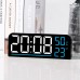 LED Digital Wall Clock Remote Control Electronic Mute Clock with Temperature Humidity Display Timing Function 12/24H LED Clock Watch Desk Clock