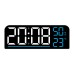 LED Digital Wall Clock Remote Control Electronic Mute Clock with Temperature Humidity Display Timing Function 12/24H LED Clock Watch Desk Clock