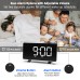 LED Mirror Digital Alarm Clock USB Auto Brightness Adjustment Snooze Mode Power Off Memory Strong Vibration