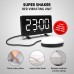 LED Mirror Digital Alarm Clock USB Auto Brightness Adjustment Snooze Mode Power Off Memory Strong Vibration