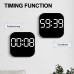 LED Wall Clock With Remote Control Display TemperatureTime Week And Date Fashion Living Room Desktop Alarm Electronic Clock