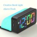 Mlti-function Creative Book Ambient Light RGB Digital Alarm Clock Voice Control Senor Snooze Function Temperature Date 12/24H Electronic LED Clocks