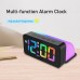 Mlti-function Creative Book Ambient Light RGB Digital Alarm Clock Voice Control Senor Snooze Function Temperature Date 12/24H Electronic LED Clocks