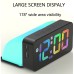 Mlti-function Creative Book Ambient Light RGB Digital Alarm Clock Voice Control Senor Snooze Function Temperature Date 12/24H Electronic LED Clocks