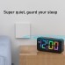 Mlti-function Creative Book Ambient Light RGB Digital Alarm Clock Voice Control Senor Snooze Function Temperature Date 12/24H Electronic LED Clocks