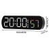 Multi-function LED Alarm Clock With Temperature Jumping Seconds Display Count Up and Count Down Bedside Clock 12/24H LED Alarm Clock
