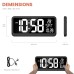 Ultra-Clear LED Large Screen XXL Wall Clock Living Room Alarm Clock Temperature Clock with Indoor Temperature Display