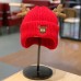 Men Knitted Hat Christmas Plus Velvet Cartoon Letter Embroidery Antler Decoration Warmth Brimless Beanie Hat for Women