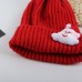 Men Knitted Hat Christmas Woolen Thicken Warm Winter Beanie for Women With Plush Ball