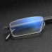 Unisex Anti-blue Light Metal Half-frame Hanging HD Light Reading Glasses Presbyopic Glasses With Box