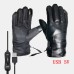 Unisex USB Charging Heating Outdoor Winter Electric Car Riding Keep Warm Waterptoof Windproof Leather Gloves